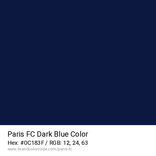 Paris FC's Dark Blue color solid image preview