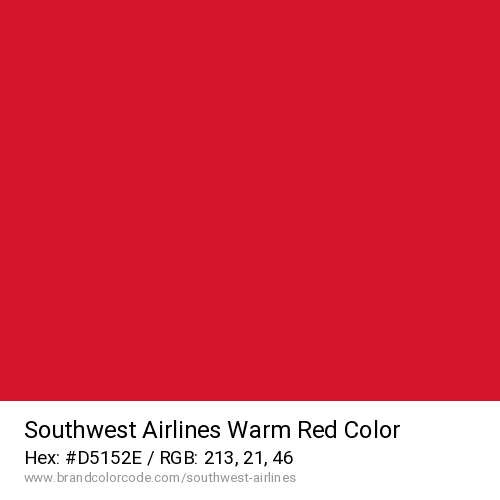 Southwest Airlines's Warm Red color solid image preview