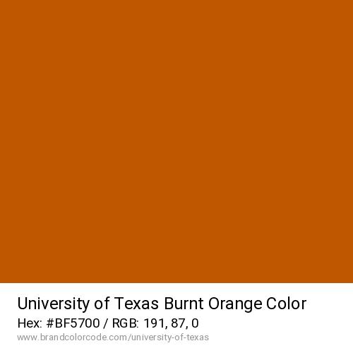 University of Texas's Burnt Orange color solid image preview