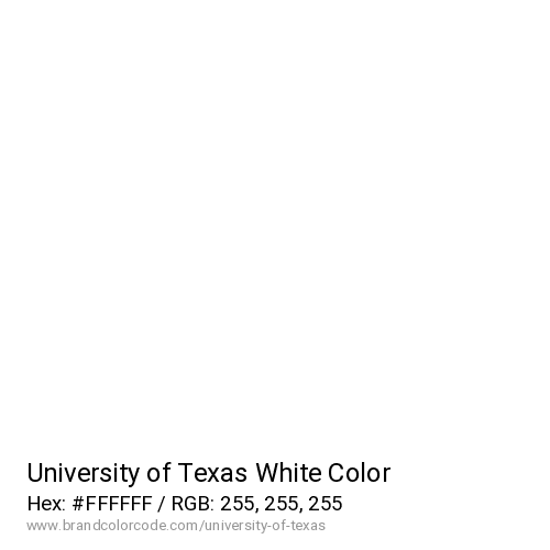 University of Texas's White color solid image preview