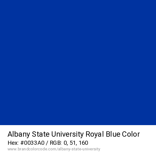 Albany State University's Royal Blue color solid image preview
