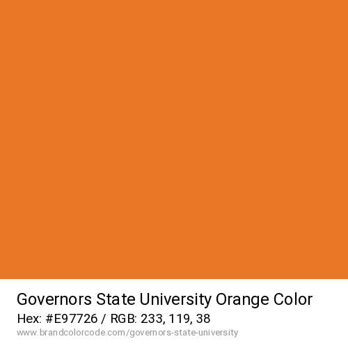 Governors State University's Orange color solid image preview