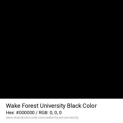 Wake Forest University's Black color solid image preview