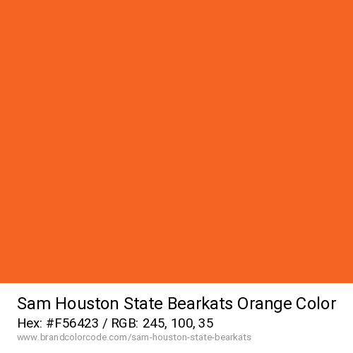 Sam Houston State Bearkats's Orange color solid image preview