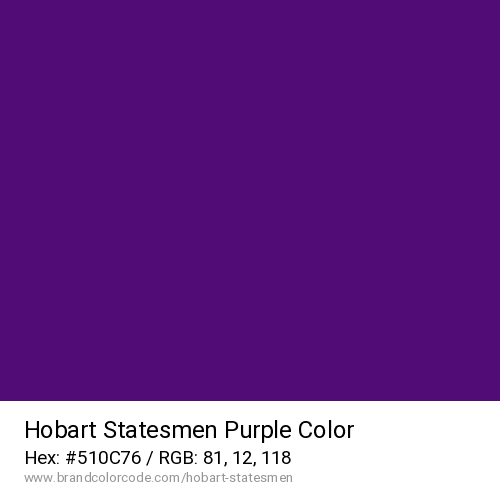 Hobart Statesmen's Purple color solid image preview