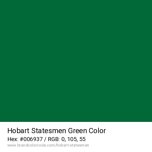 Hobart Statesmen's Green color solid image preview