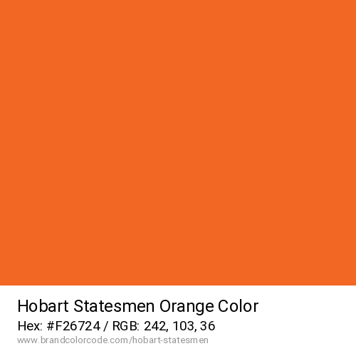 Hobart Statesmen's Orange color solid image preview