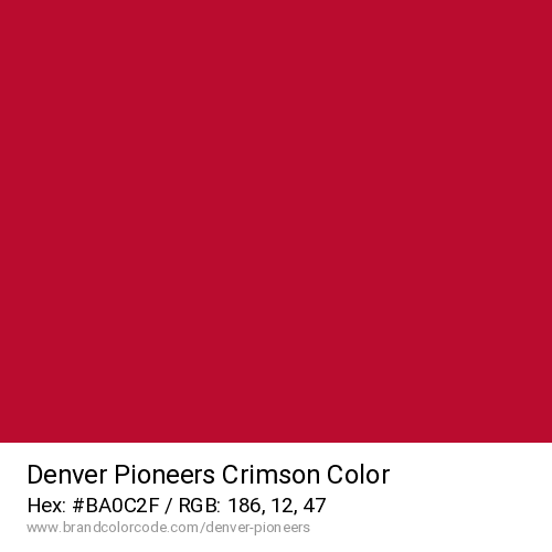 Denver Pioneers's Crimson color solid image preview