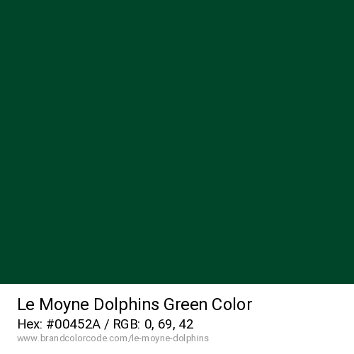 Le Moyne Dolphins's Green color solid image preview