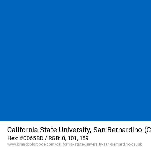 California State University, San Bernardino (CSUSB)'s CSUSB Coyote Blue color solid image preview