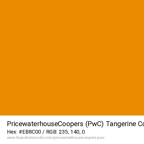 PricewaterhouseCoopers (PwC)'s Tangerine color solid image preview
