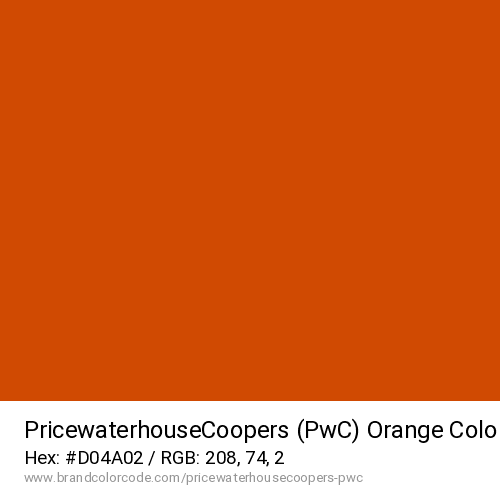 PricewaterhouseCoopers (PwC)'s Orange color solid image preview