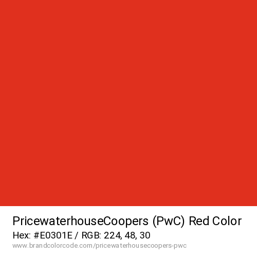 PricewaterhouseCoopers (PwC)'s Red color solid image preview