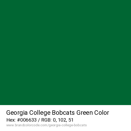 Georgia College Bobcats's Green color solid image preview