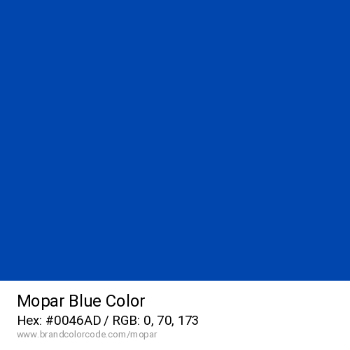 Mopar's Blue color solid image preview