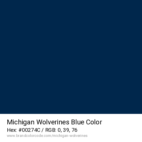 Michigan Wolverines's Blue color solid image preview