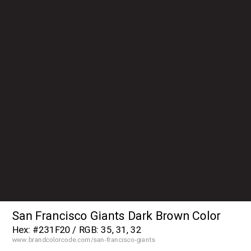 San Francisco Giants's Dark Brown color solid image preview