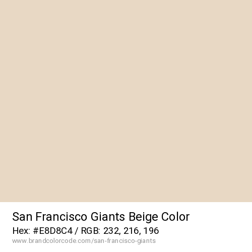 San Francisco Giants's Beige color solid image preview