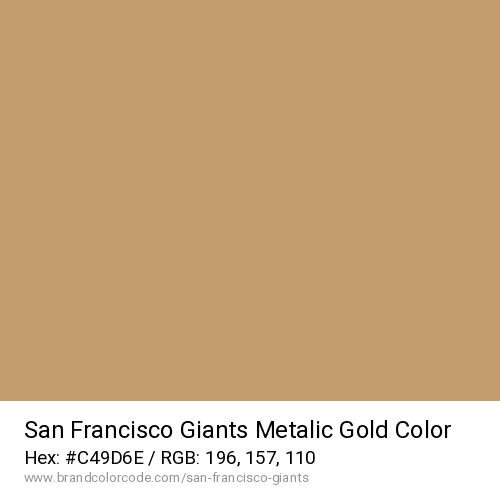 San Francisco Giants's Metalic Gold color solid image preview