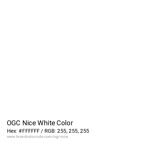 OGC Nice's White color solid image preview