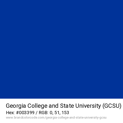 Georgia College and State University (GCSU)'s Blue color solid image preview
