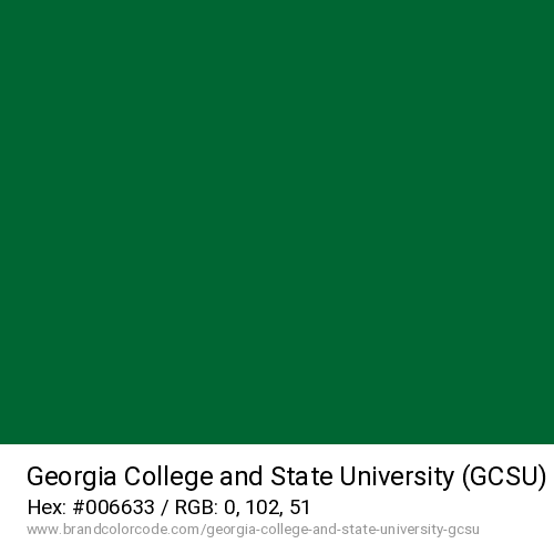 Georgia College and State University (GCSU)'s Green color solid image preview