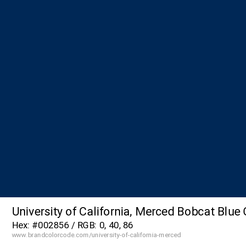 University of California, Merced's Bobcat Blue color solid image preview