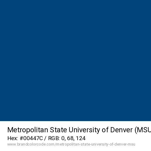 Metropolitan State University of Denver (MSU)'s Blue color solid image preview