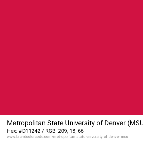 Metropolitan State University of Denver (MSU)'s Red color solid image preview