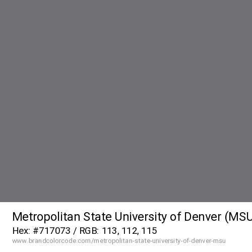 Metropolitan State University of Denver (MSU)'s Grey color solid image preview