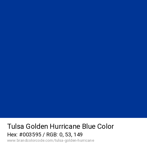 Tulsa Golden Hurricane's Blue color solid image preview