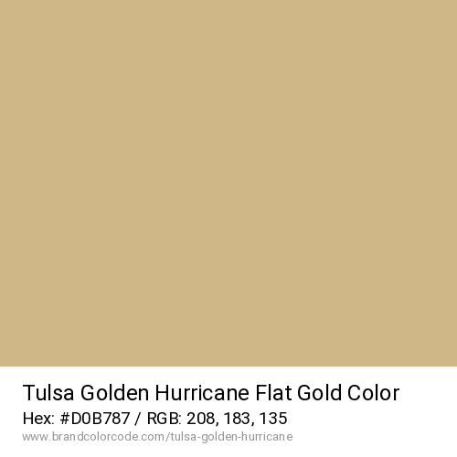 Tulsa Golden Hurricane's Flat Gold color solid image preview