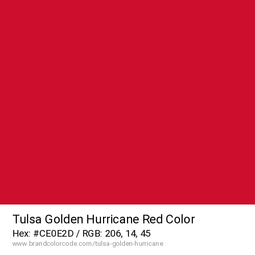 Tulsa Golden Hurricane's Red color solid image preview