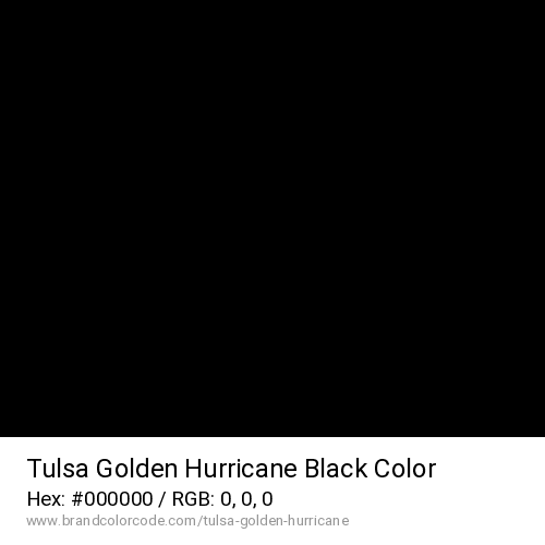 Tulsa Golden Hurricane's Black color solid image preview