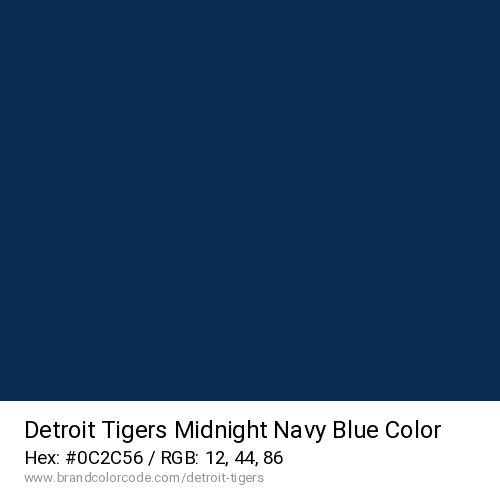 Detroit Tigers's Midnight Navy Blue color solid image preview