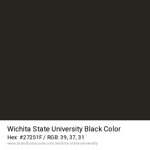 Wichita State University's Black color solid image preview