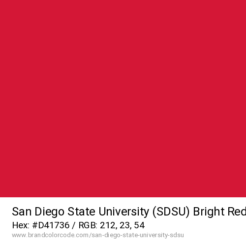San Diego State University (SDSU)'s Bright Red color solid image preview
