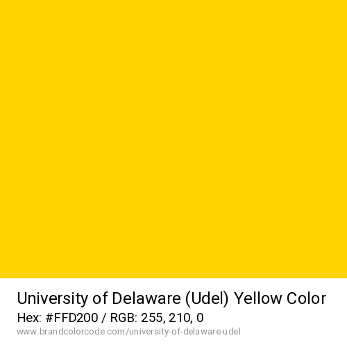 University of Delaware (Udel)'s Yellow color solid image preview