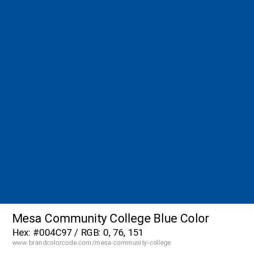 Mesa Community College's Blue color solid image preview