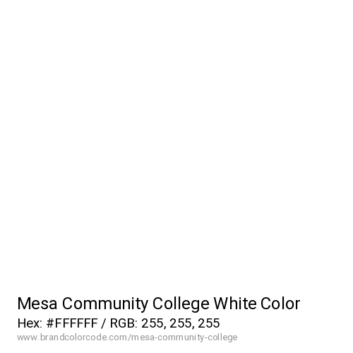 Mesa Community College's White color solid image preview