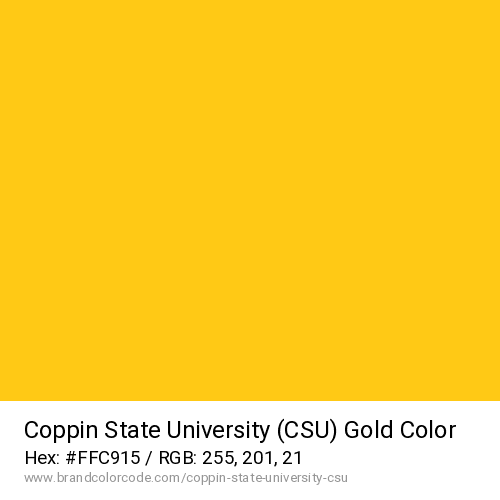Coppin State University (CSU)'s Gold color solid image preview