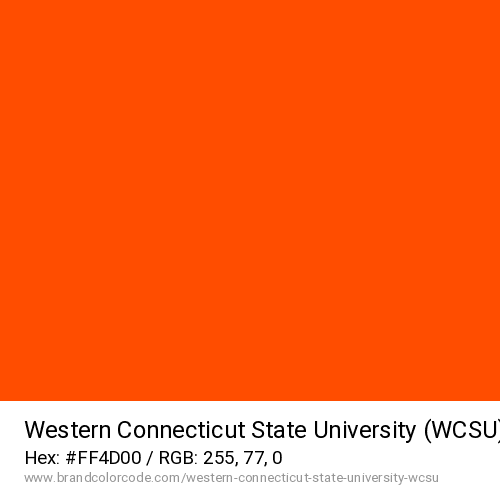 Western Connecticut State University (WCSU)'s Starburst Orange color solid image preview