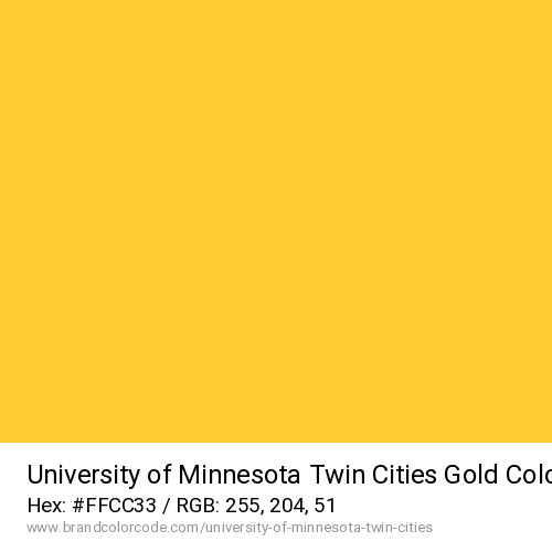 University of Minnesota Twin Cities's Gold color solid image preview