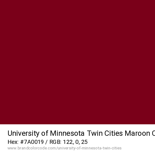 University of Minnesota Twin Cities's Maroon color solid image preview