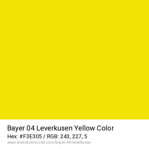 Bayer 04 Leverkusen's Yellow color solid image preview
