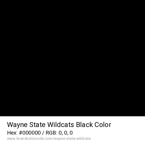 Wayne State Wildcats's Black color solid image preview