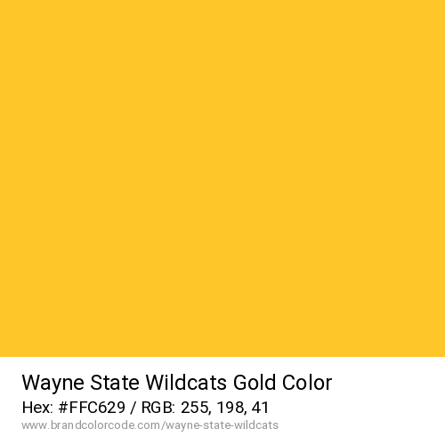 Wayne State Wildcats's Gold color solid image preview