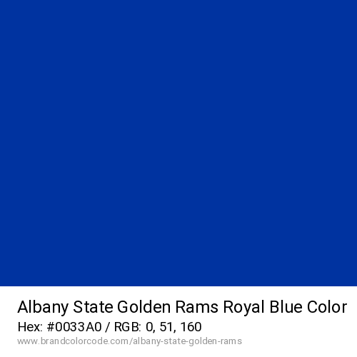 Albany State Golden Rams's Royal Blue color solid image preview