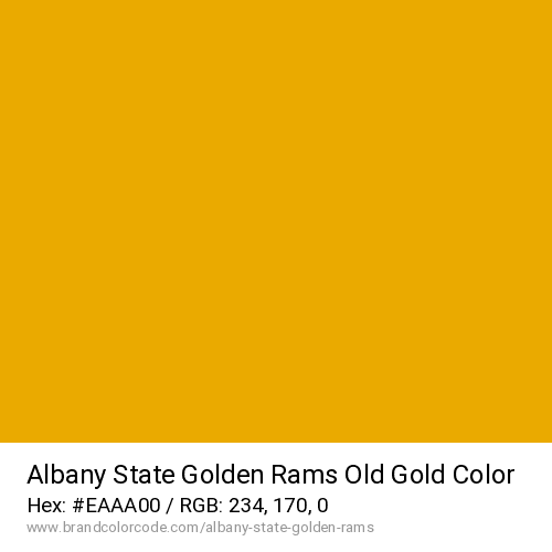 Albany State Golden Rams's Old Gold color solid image preview