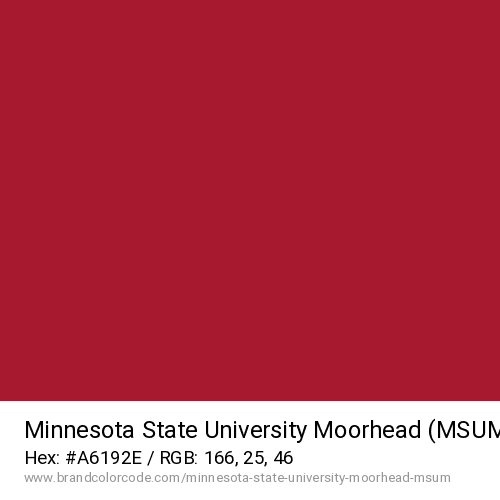 Minnesota State University Moorhead (MSUM)'s MSUM Red color solid image preview